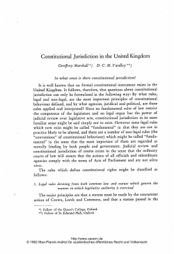 Constitutional jurisdiction in the United Kingdom