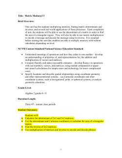 Matrix Madness - Troup County School System