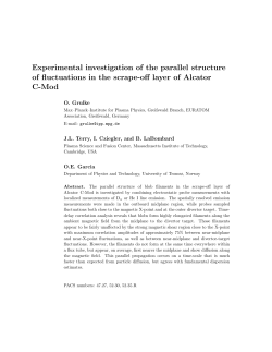 Experimental investigation of the parallel structure of fluctuations in