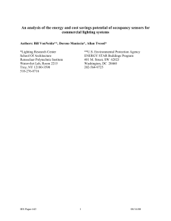 An analysis of the energy and cost savings potential of occupancy