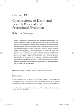 Constructions of Death and Loss: A Personal and Professional