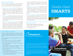Credit Card SMARTS - The College Board