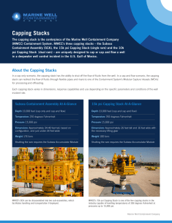 Capping Stacks - Marine Well Containment Company