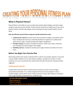 personal fitness plan