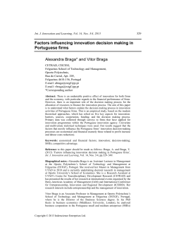 Factors influencing innovation decision making in Portuguese firms