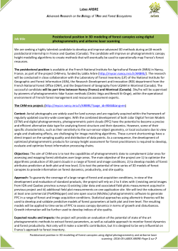 Postdoctoral position in 3D modeling of forest canopies using digital