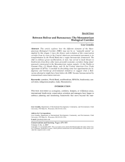 Between Bolivar and Bureaucracy: The Mesoamerican Biological