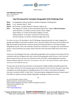 (CG) Challenge final - The Royal Canadian Geographical Society