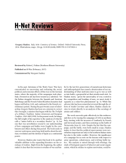 Untitled [Robert Fulton on Italy 1636: Cemetery of Armies] - H-Net