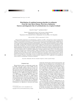 Distribution of combined monosaccharides in sediments from the