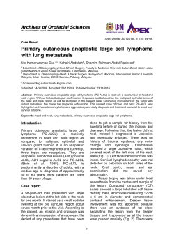Primary cutaneous anaplastic large cell lymphoma with lung