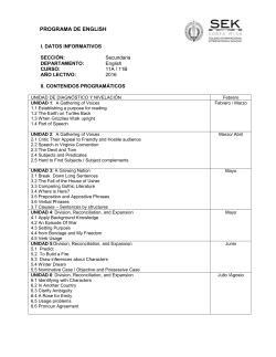 programa de english - Colegio Internacional SEK Costa Rica