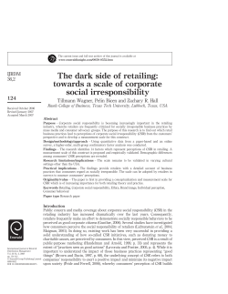 The dark side of retailing: towards a scale of corporate social