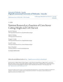 Nutrient Removal as a Function of Corn Stover Cutting Height and