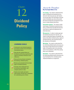 Dividend Policy - Pearson Higher Education