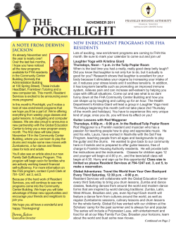 porchlight - Franklin Housing Authority
