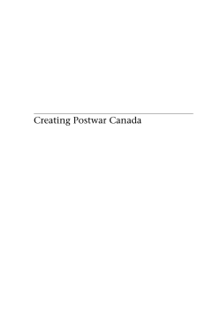 Creating Postwar Canada