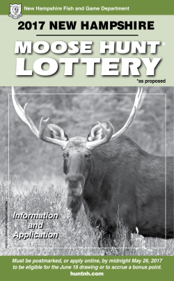 Moose Hunt Lottery Application - New Hampshire Fish and Game
