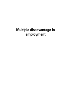 Multiple disadvantage in employment