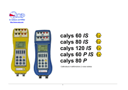 calys 60 IS calys 80 IS calys 120 IS calys 60 P IS calys 80 P