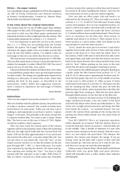 Dirkon &ndash; the paper camera A few notes about the