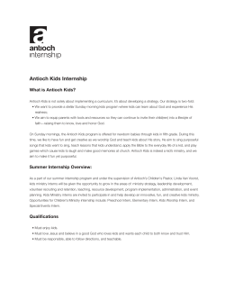 Antioch Kids Internship