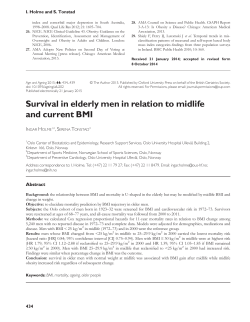 Survival in elderly men in relation to midlife and current BMI