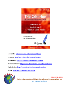 Galaxy: International Multidisciplinary Research Journal