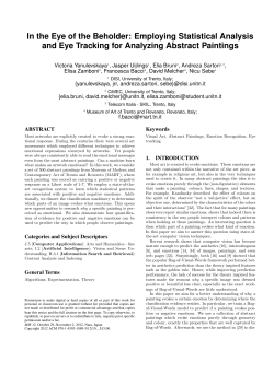 In the Eye of the Beholder: Employing Statistical Analysis and Eye