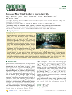 Increased River Alkalinization in the Eastern US