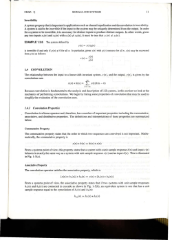 1.4.1 Convolution Properties