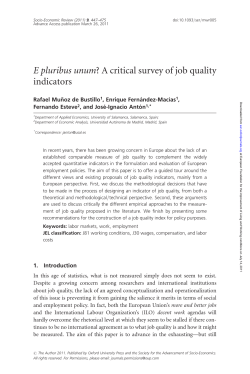 E pluribus unum? A critical survey of job quality - José