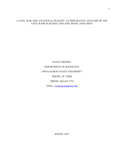 a civil war and a rational peasant: a comparative analysis of the civil