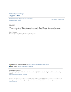 Descriptive Trademarks and the First Amendment