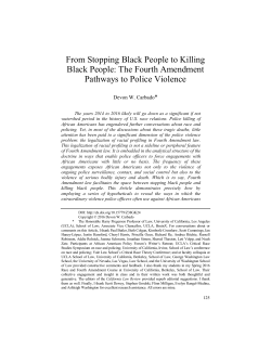 From Stopping Black People to Killing Black People: The Fourth