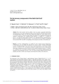 On the ternary compounds of the BaO-CaO