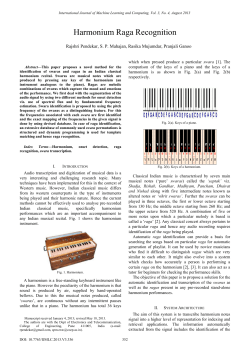 Harmonium Raga Recognition