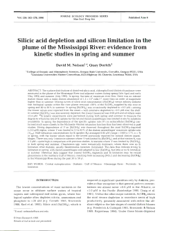 Silicic acid depletion and silicon limitation in the plume of the