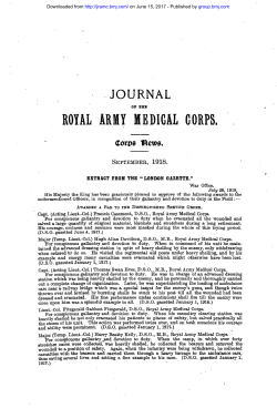 royal ariy medical g.orps. - Journal of the Royal Army Medical Corps