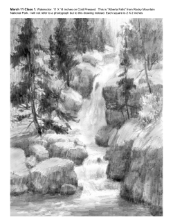 March 11 Class 1. Watercolor. 11 X 14 inches on Cold Pressed. This is