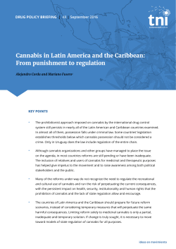 Cannabis in Latin America and the Caribbean: From punishment to