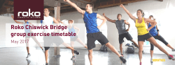 Roko Chiswick Bridge group exercise timetable