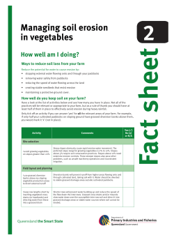 Managing Soil Erosion in Vegetables