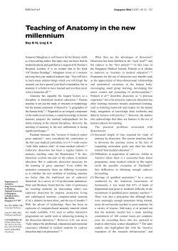 Teaching of Anatomy in the new millennium