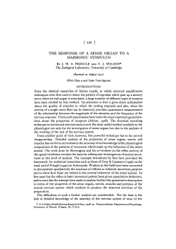 the response of a sense organ to a harmonic stimulus