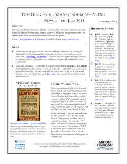 July 2014 - Middle Tennessee State University