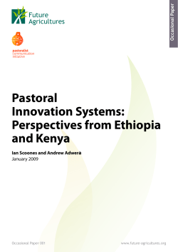 Pastoral Innovation Systems - Future Agricultures Consortium