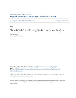 and Erving Goffman`s Frame Analysis