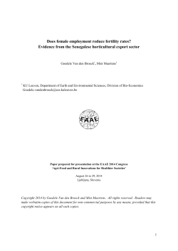 Does female employment reduce fertility rates?