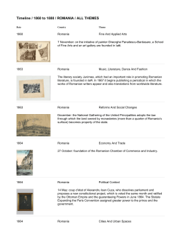 Timeline / 1860 to 1880 / ROMANIA / ALL THEMES